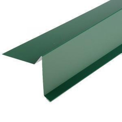 детальное изображение Планка торцевая для металлочерепицы зелёная 80х100х2000 мм