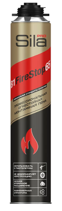 детальное изображение Пена Sila Pro B1 Firestop 65 монтажная огнестойкая проф, 850 мл