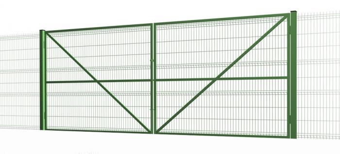 детальное изображение Ворота из сварной сетки 2000х4000мм RAL6005зеленый