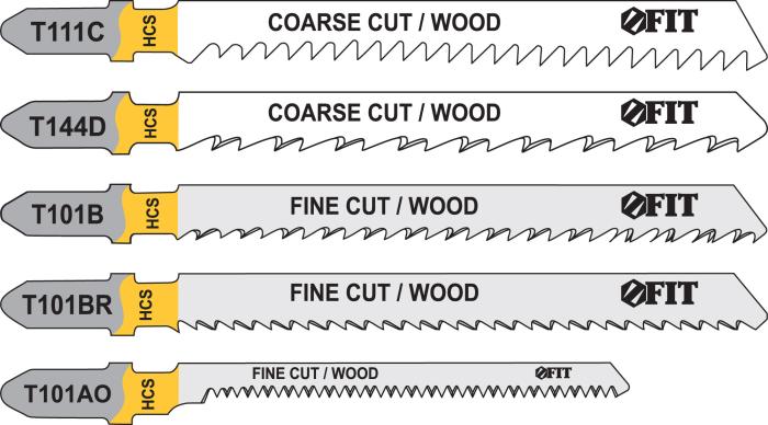 детальное изображение Набор полотен для электролобзика 5 шт. (T111C; T144D; T101B; T101BR; T101AO)